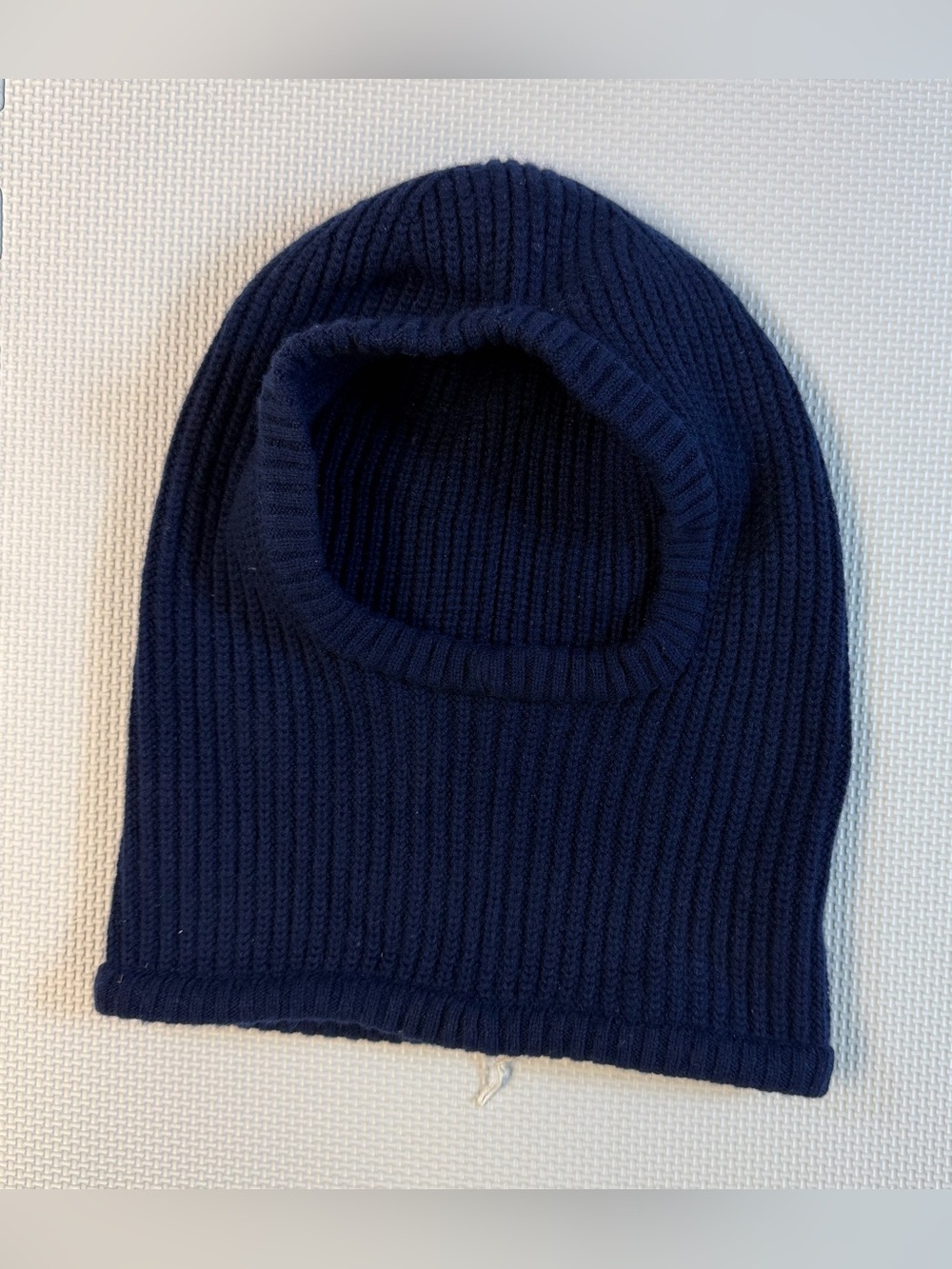 HERMES Marine Navy Blue cashmere Knit Balaclava Hat